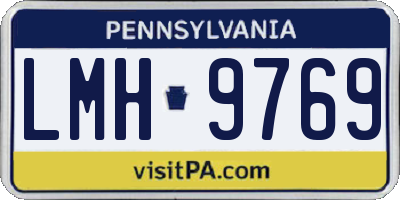 PA license plate LMH9769