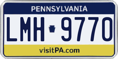 PA license plate LMH9770