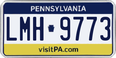 PA license plate LMH9773