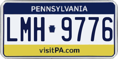PA license plate LMH9776