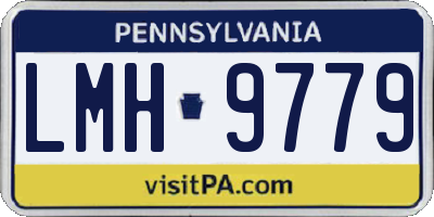 PA license plate LMH9779