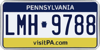 PA license plate LMH9788