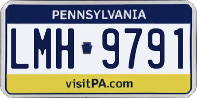 PA license plate LMH9791