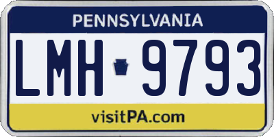 PA license plate LMH9793