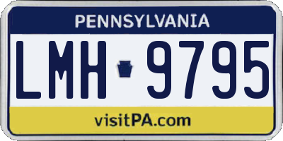 PA license plate LMH9795