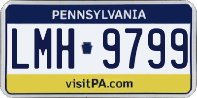 PA license plate LMH9799