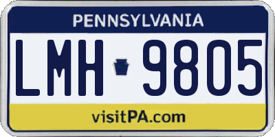 PA license plate LMH9805