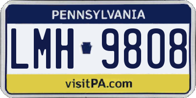 PA license plate LMH9808