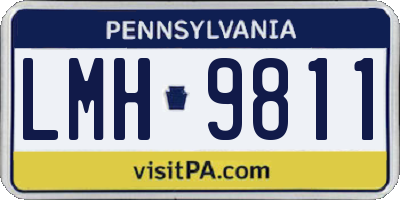 PA license plate LMH9811
