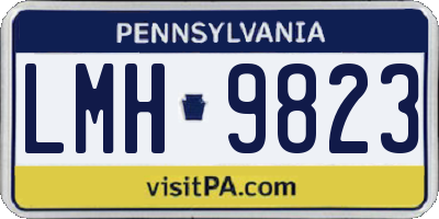 PA license plate LMH9823