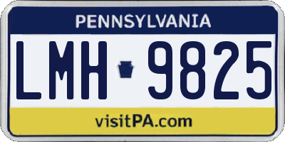 PA license plate LMH9825