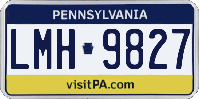 PA license plate LMH9827