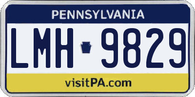 PA license plate LMH9829