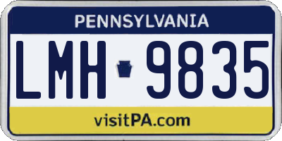 PA license plate LMH9835