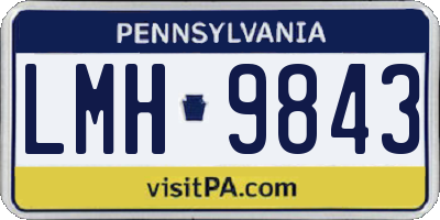 PA license plate LMH9843