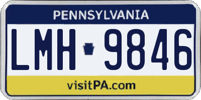 PA license plate LMH9846