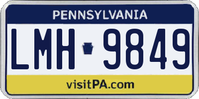PA license plate LMH9849