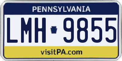 PA license plate LMH9855
