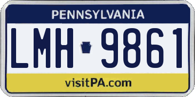 PA license plate LMH9861