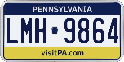 PA license plate LMH9864