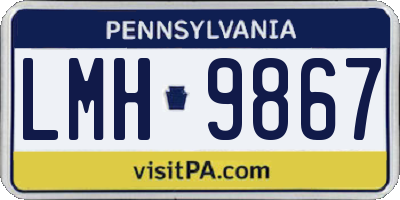 PA license plate LMH9867