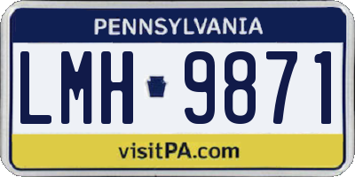 PA license plate LMH9871