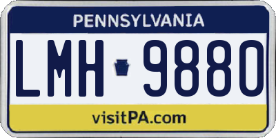 PA license plate LMH9880