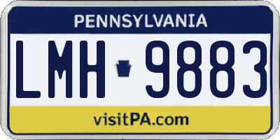 PA license plate LMH9883