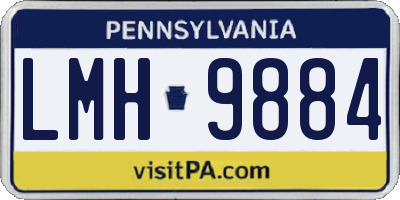 PA license plate LMH9884
