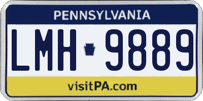 PA license plate LMH9889