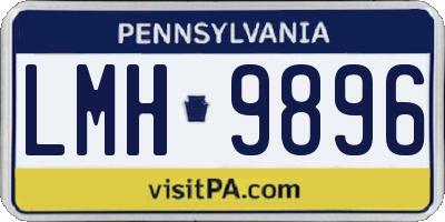 PA license plate LMH9896