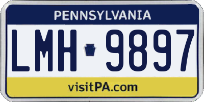 PA license plate LMH9897
