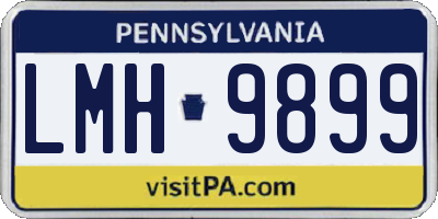 PA license plate LMH9899