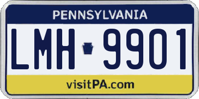 PA license plate LMH9901