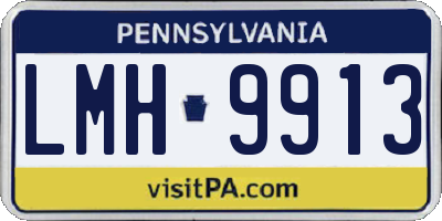 PA license plate LMH9913