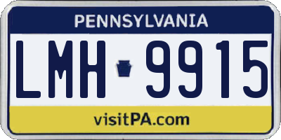 PA license plate LMH9915