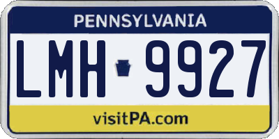 PA license plate LMH9927