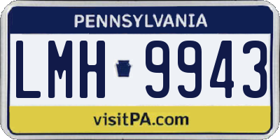 PA license plate LMH9943