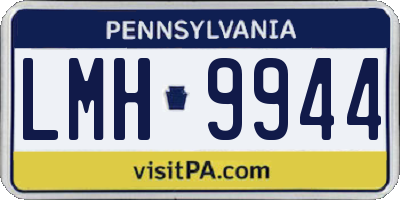 PA license plate LMH9944
