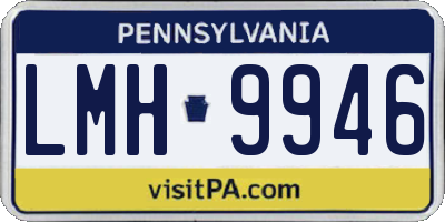 PA license plate LMH9946