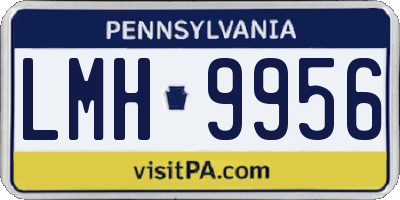 PA license plate LMH9956