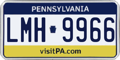 PA license plate LMH9966