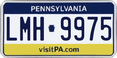 PA license plate LMH9975