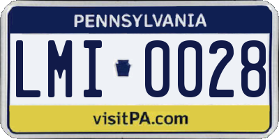PA license plate LMI0028