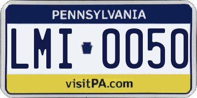 PA license plate LMI0050