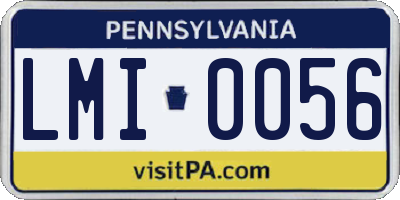 PA license plate LMI0056