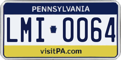 PA license plate LMI0064