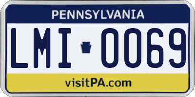 PA license plate LMI0069