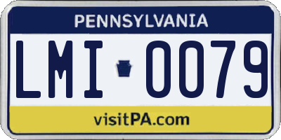 PA license plate LMI0079