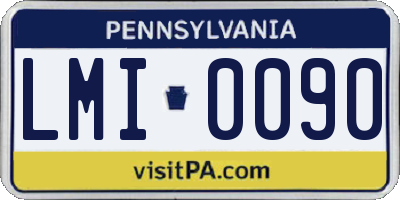 PA license plate LMI0090